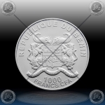 1oz  BENIN 1000 FRANCS - ZEBRA "Protection de la Nature" 2015